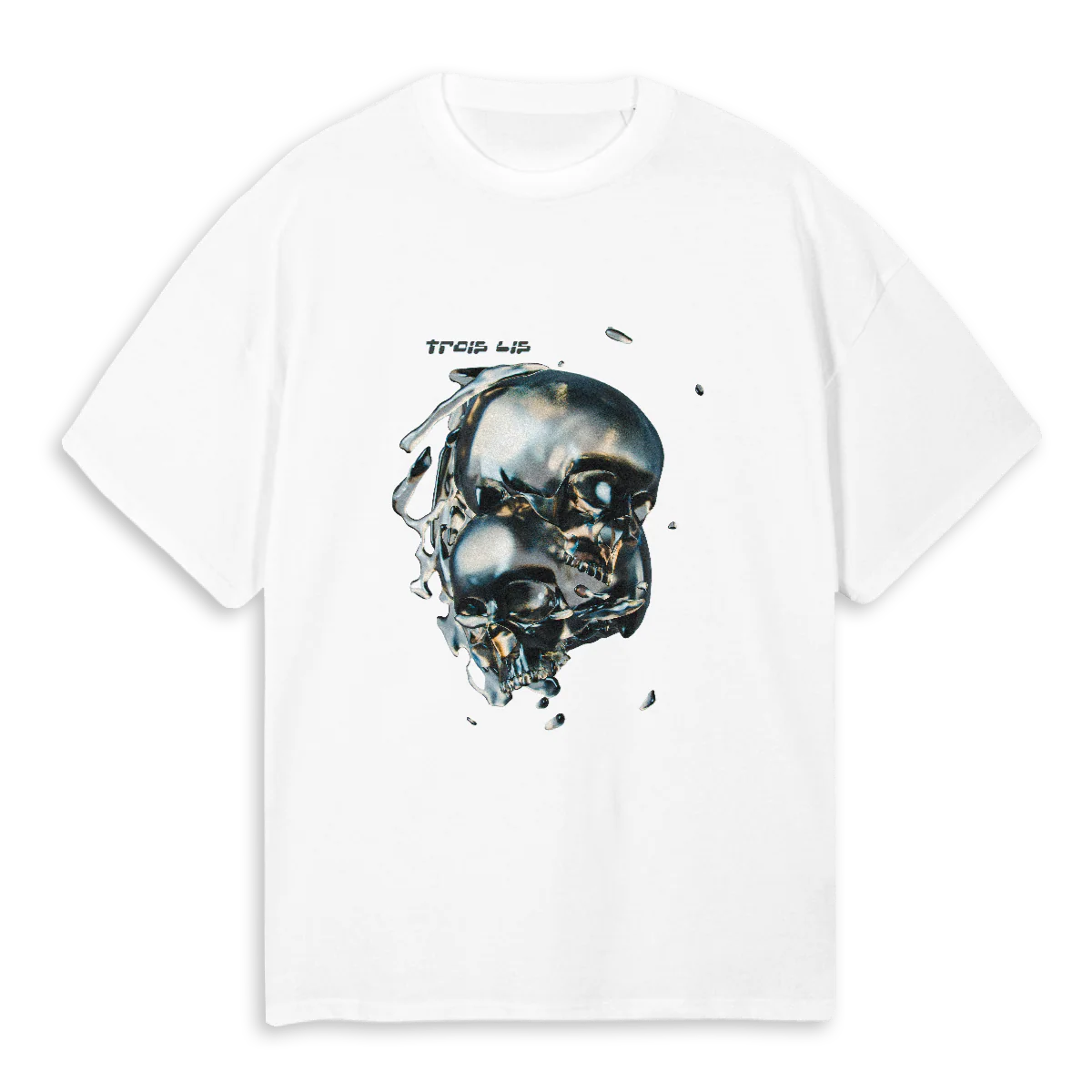 SKULL T White Oversized Tee.