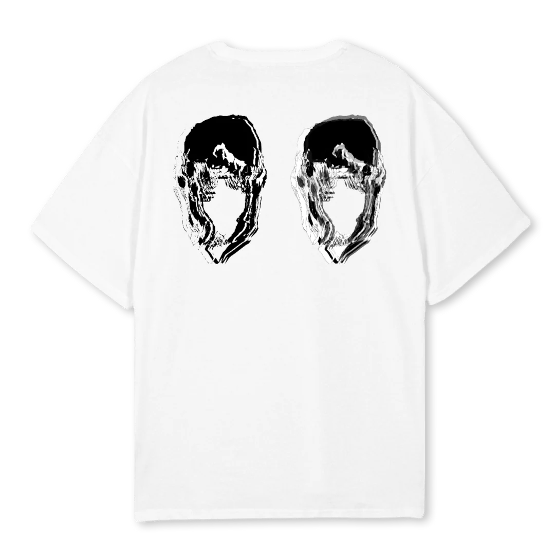 SKULL White Oversized Tee. - Image 2