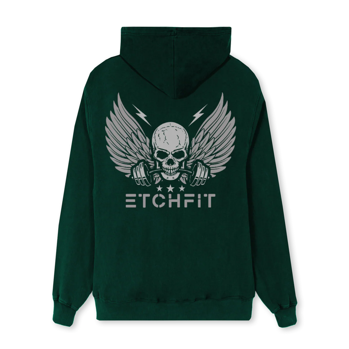 SKULLHOODIETEST Wild Green Regular Hoodie. - Image 2