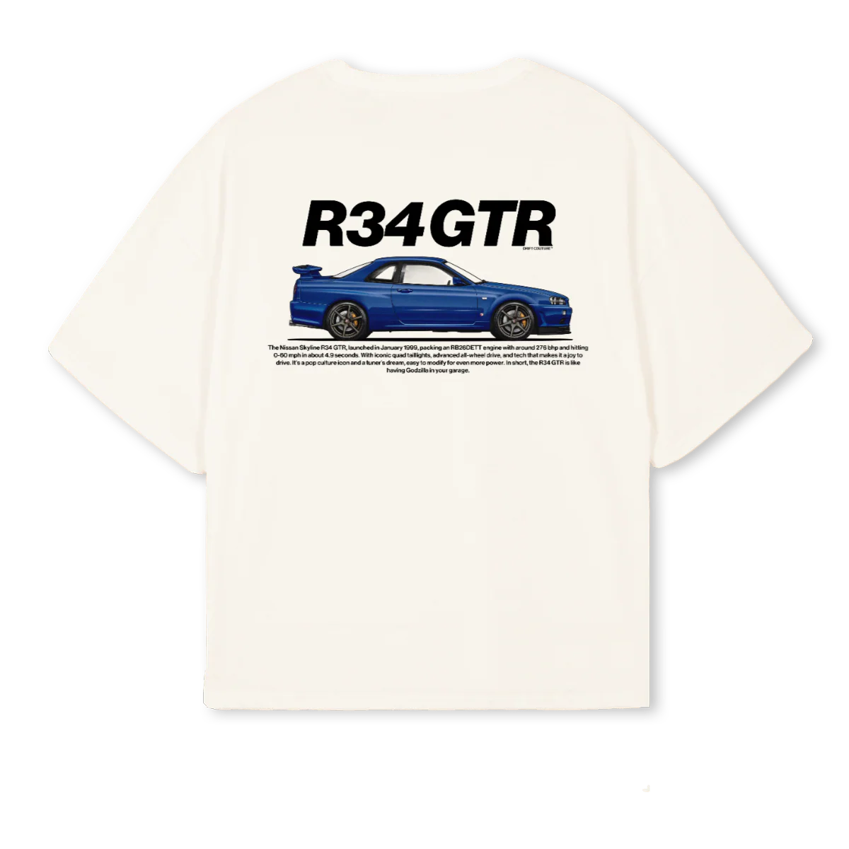 SKYLINEFOUR Vintage White Oversized Boxy Tee. - Image 2