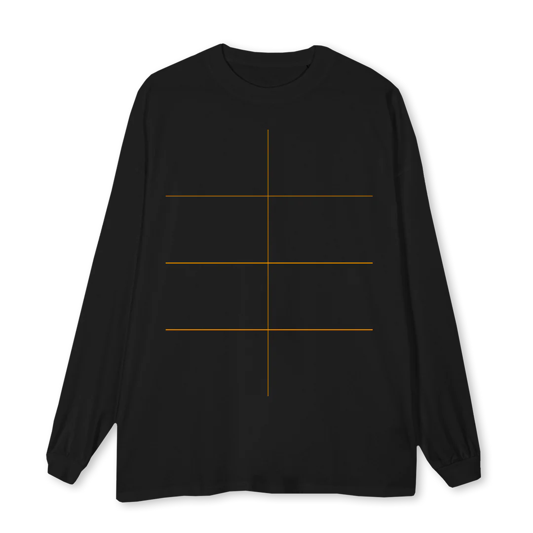 SLANG LSHUDDLEXL Black Oversized LS Tee.