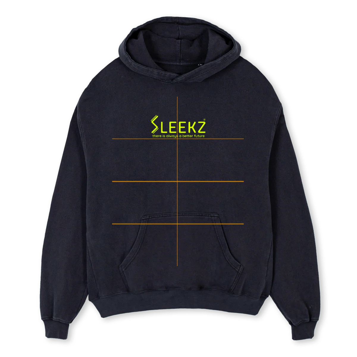 SLEEKZHOODIE Vintage Black Oversized Hoodie.