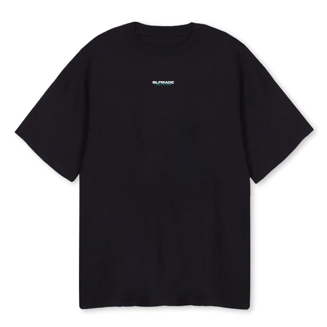 SLFMADE ACHIEVERS Black Oversized Tee.