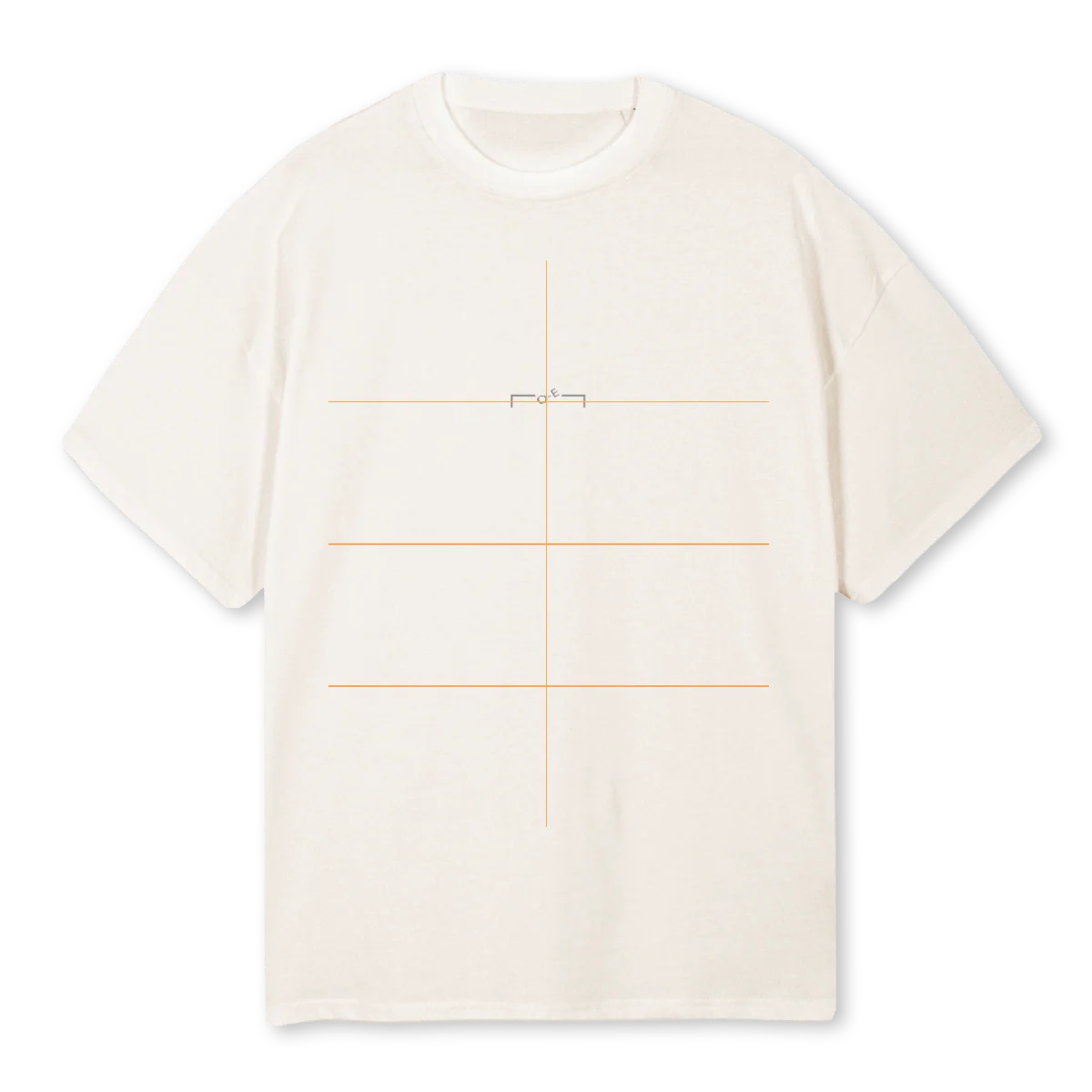 SLOGAN TEE ONE Vintage White Oversized Tee.