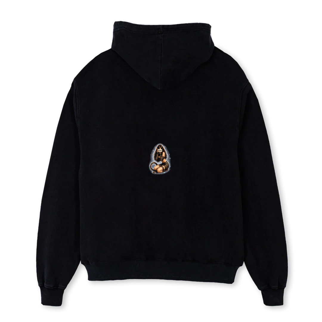 SLOPPY Black Oversized Zipped Hoodie. - Image 2