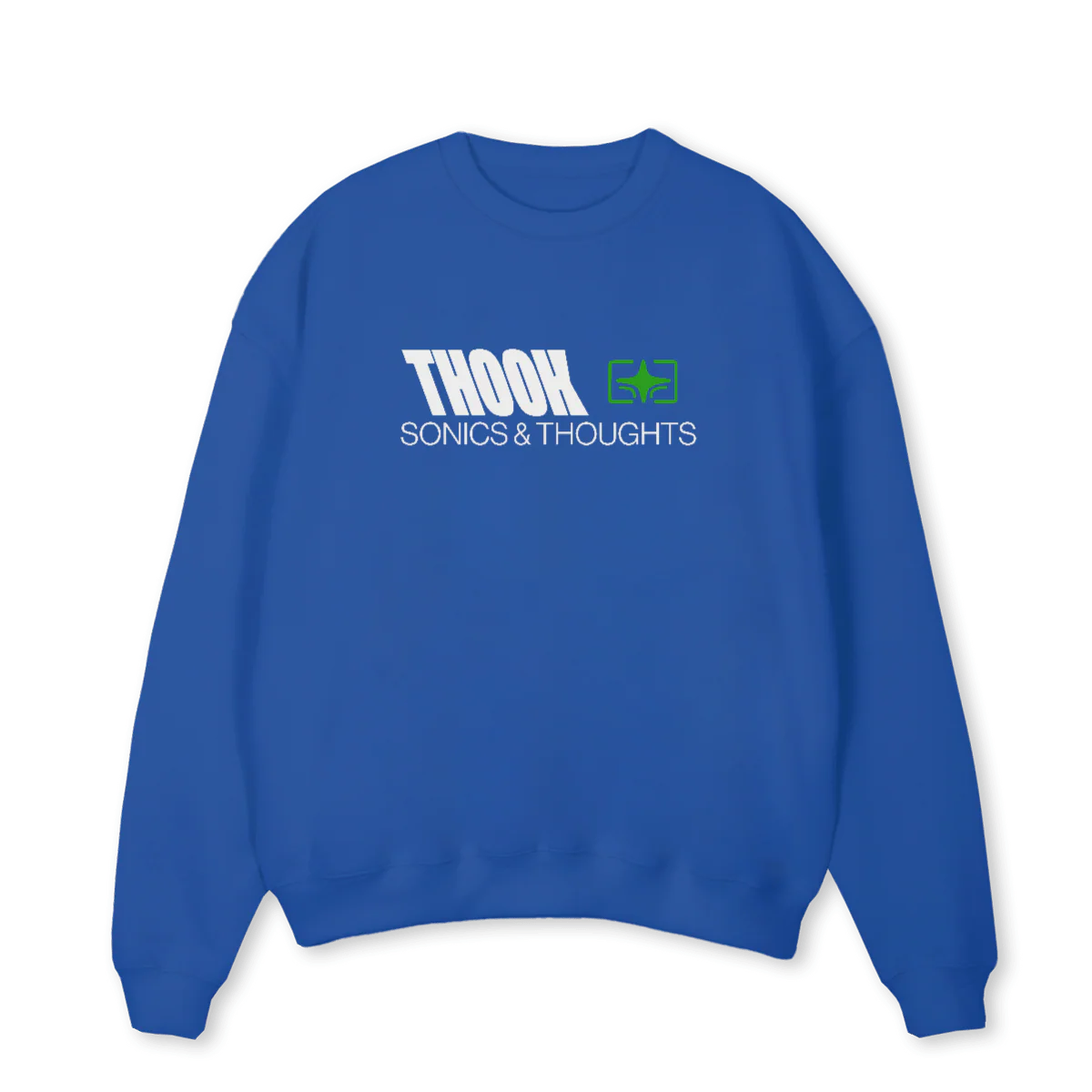 SNAPSHOTCREW Cobalt Blue Oversized Crewneck Sweater.