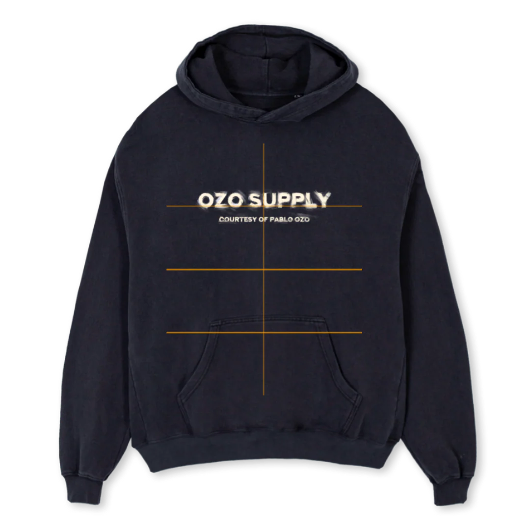 SOBREMESA Vintage Black Oversized Hoodie.