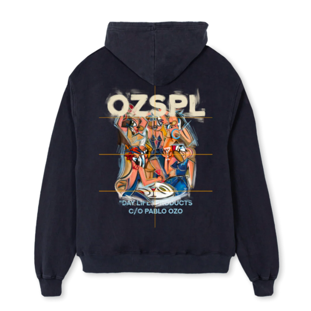 SOBREMESA Vintage Black Oversized Hoodie. - Image 2