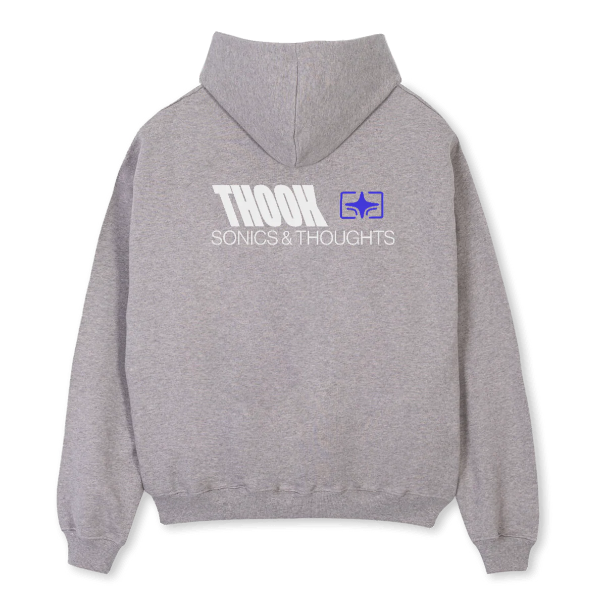 SONICS SNAPSHOT Grey Marl Oversized Zipped Hoodie. - Image 2