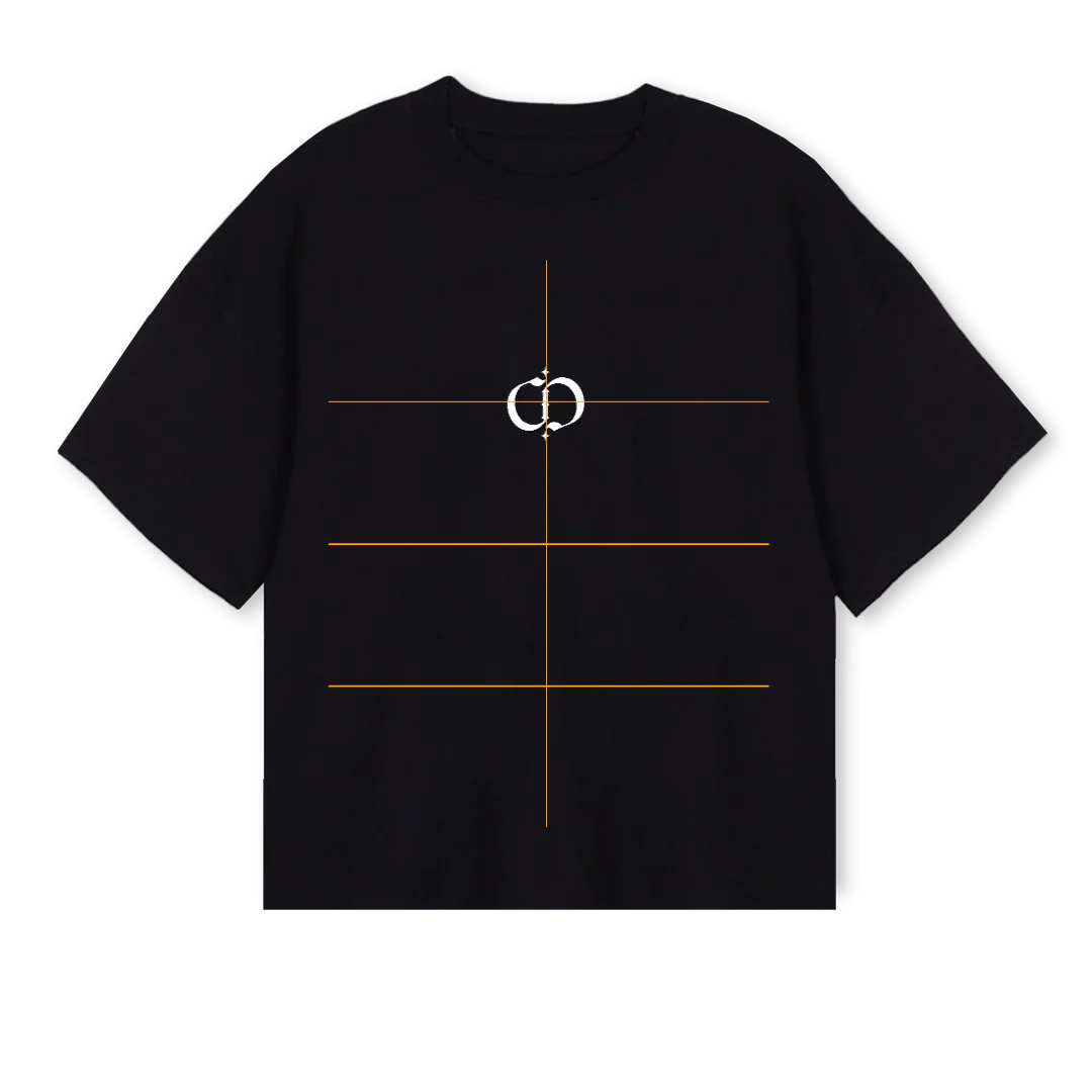 SORROW Black Oversized Boxy Tee.