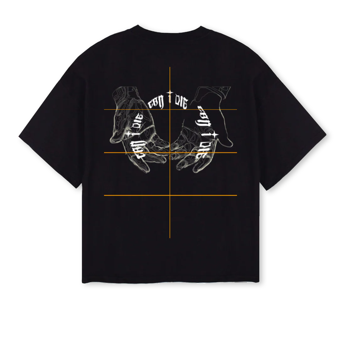 SORROW Black Oversized Boxy Tee. - Image 2