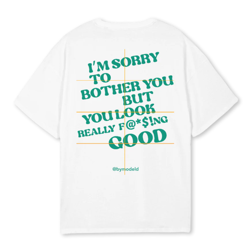 SORRY White Oversized Tee. - Image 2