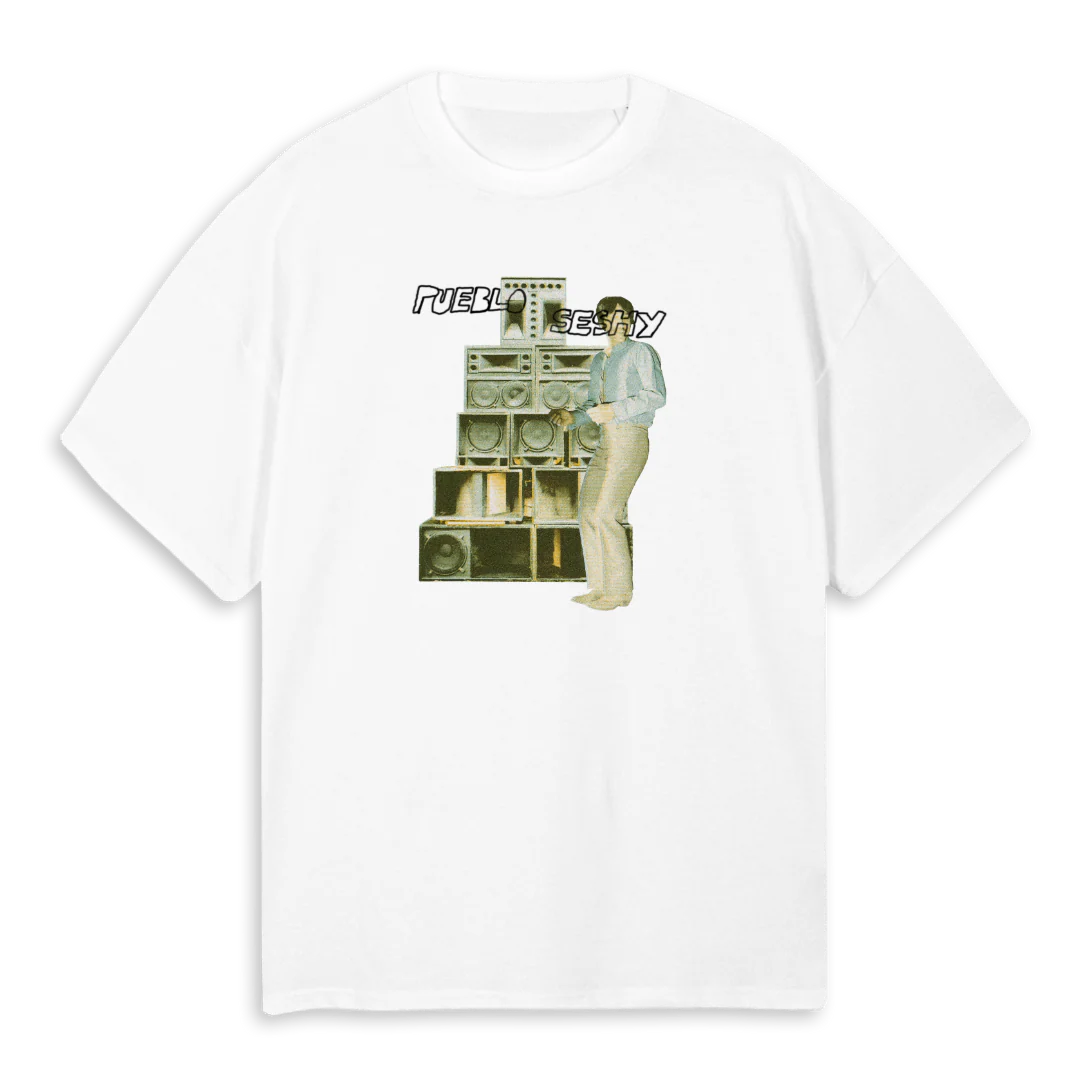 SOUNDSYSTEM FUNK White Oversized Tee.