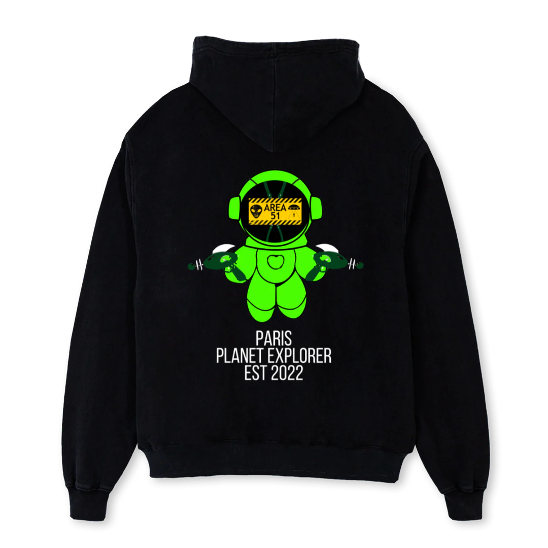 SPC  Black Oversized Hoodie. - Image 2