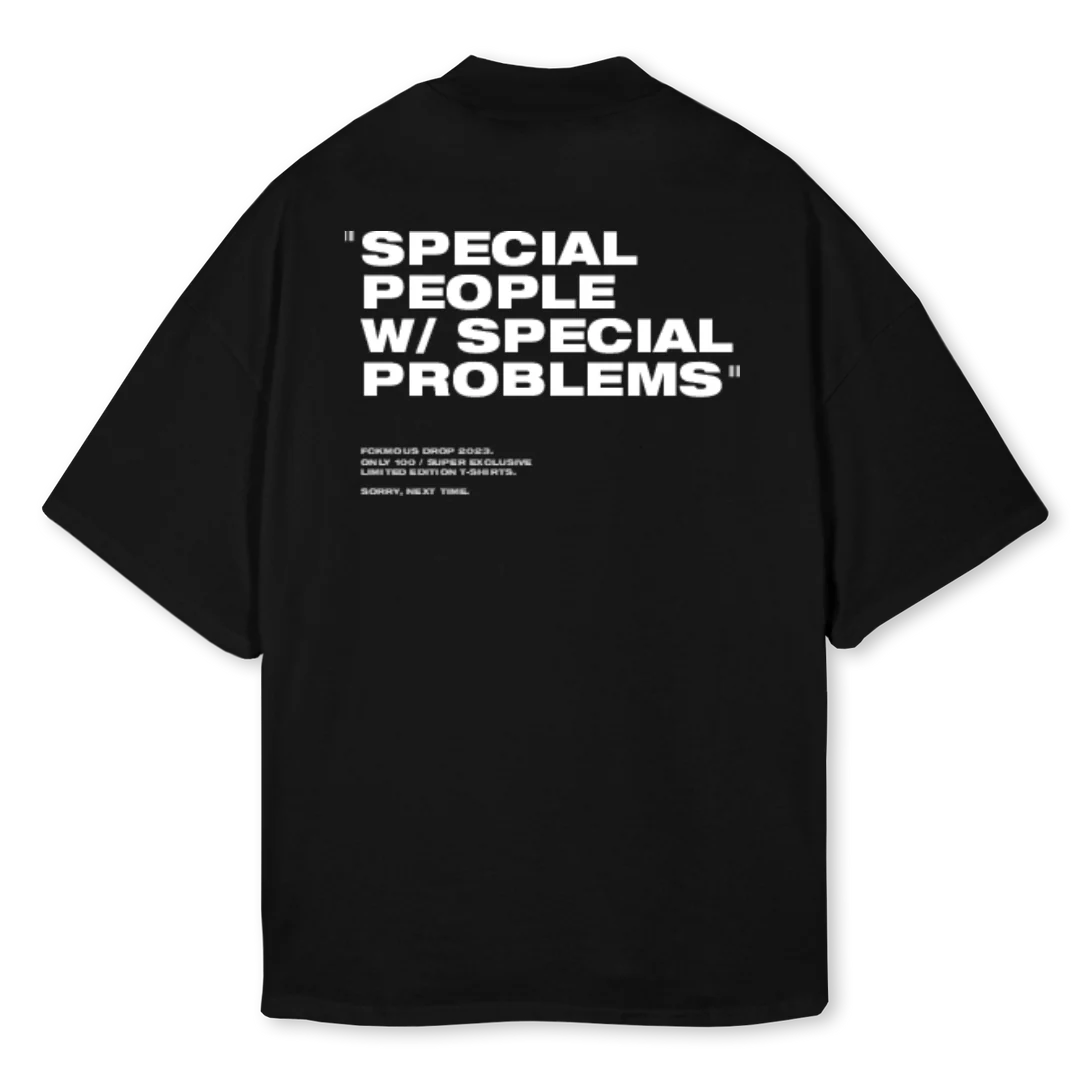 SPECIAL PEOPLE Black Oversized Mock Neck Tee. - Image 2