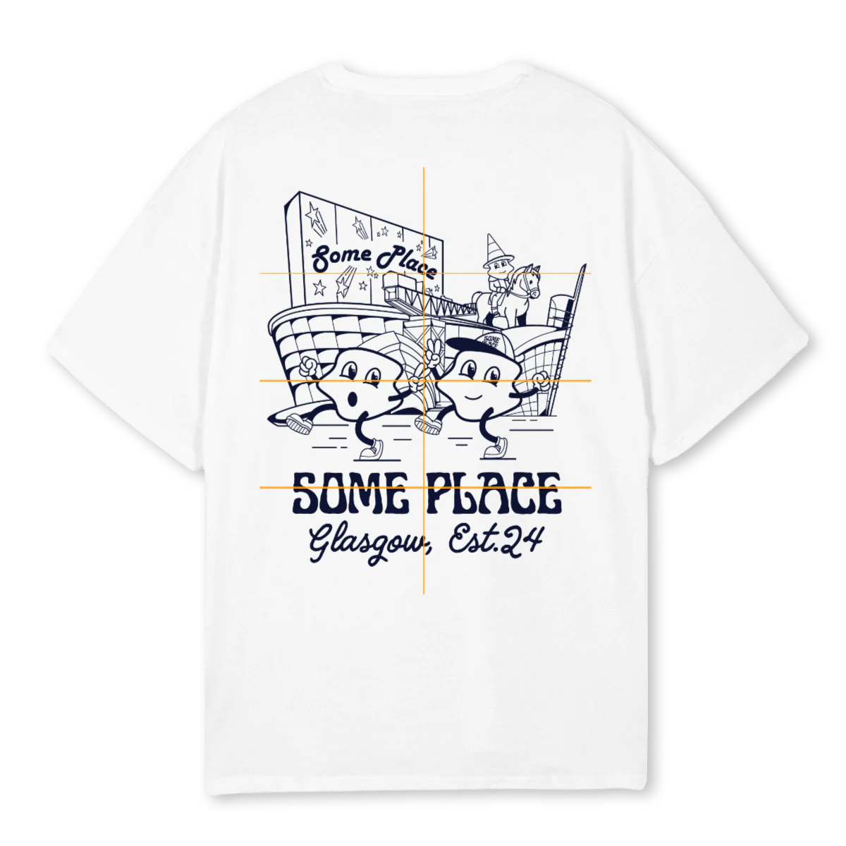 SPNAVY White Oversized Tee. - Image 2