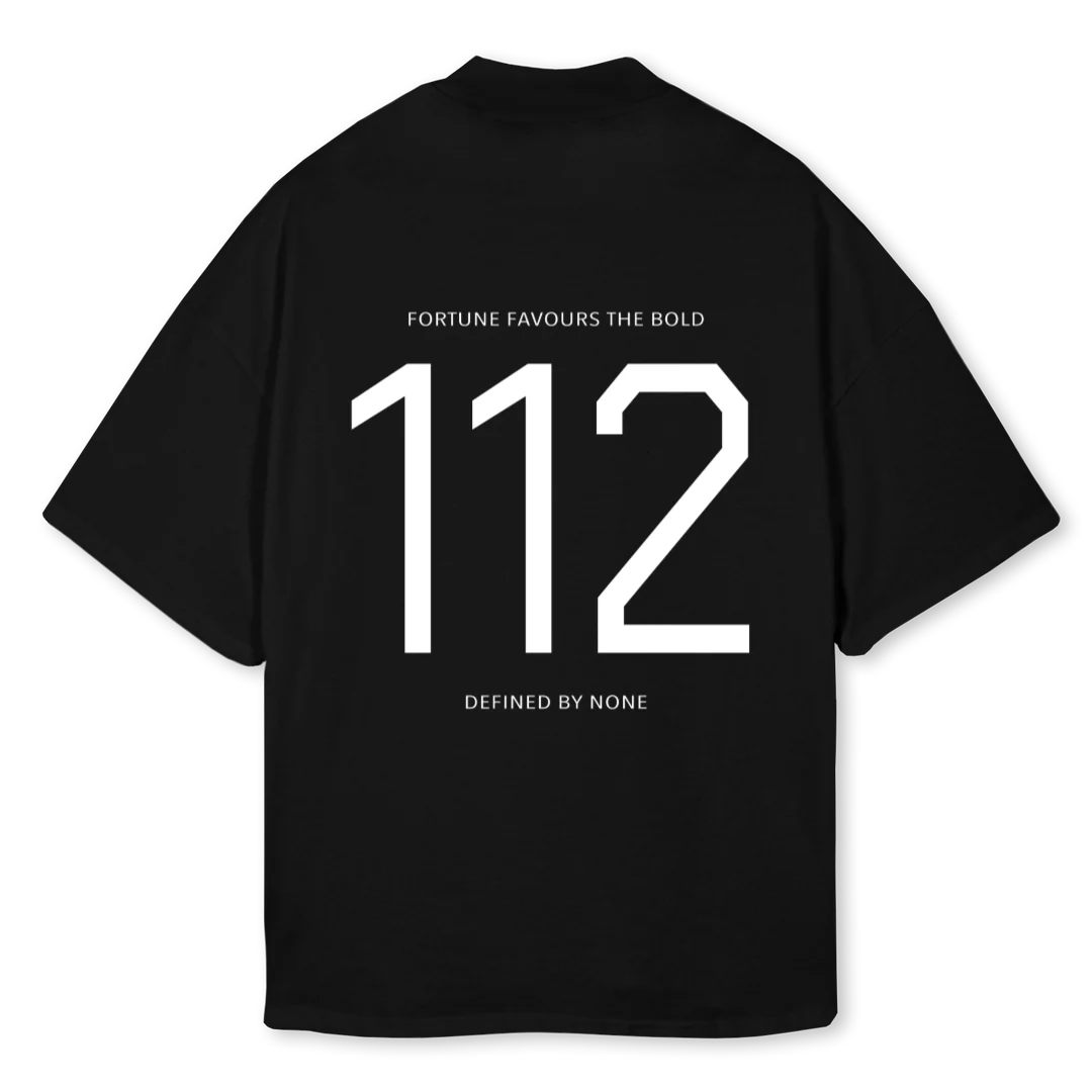 SPORT Black Oversized Mock Neck Tee. - Image 2