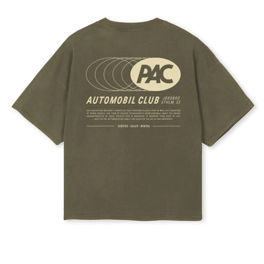 SS TWENTYFIVE SPC Vintage Olive Oversized Boxy Tee. - Image 2
