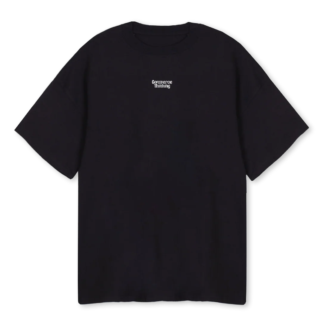 SS WORDMARK Black Oversized Tee.