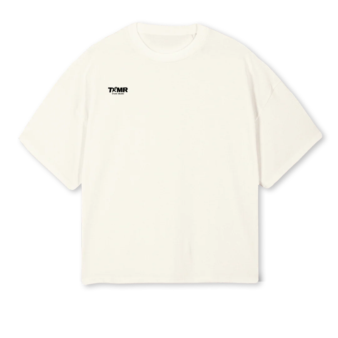 STABILITY Cream Oversized Boxy Tee.
