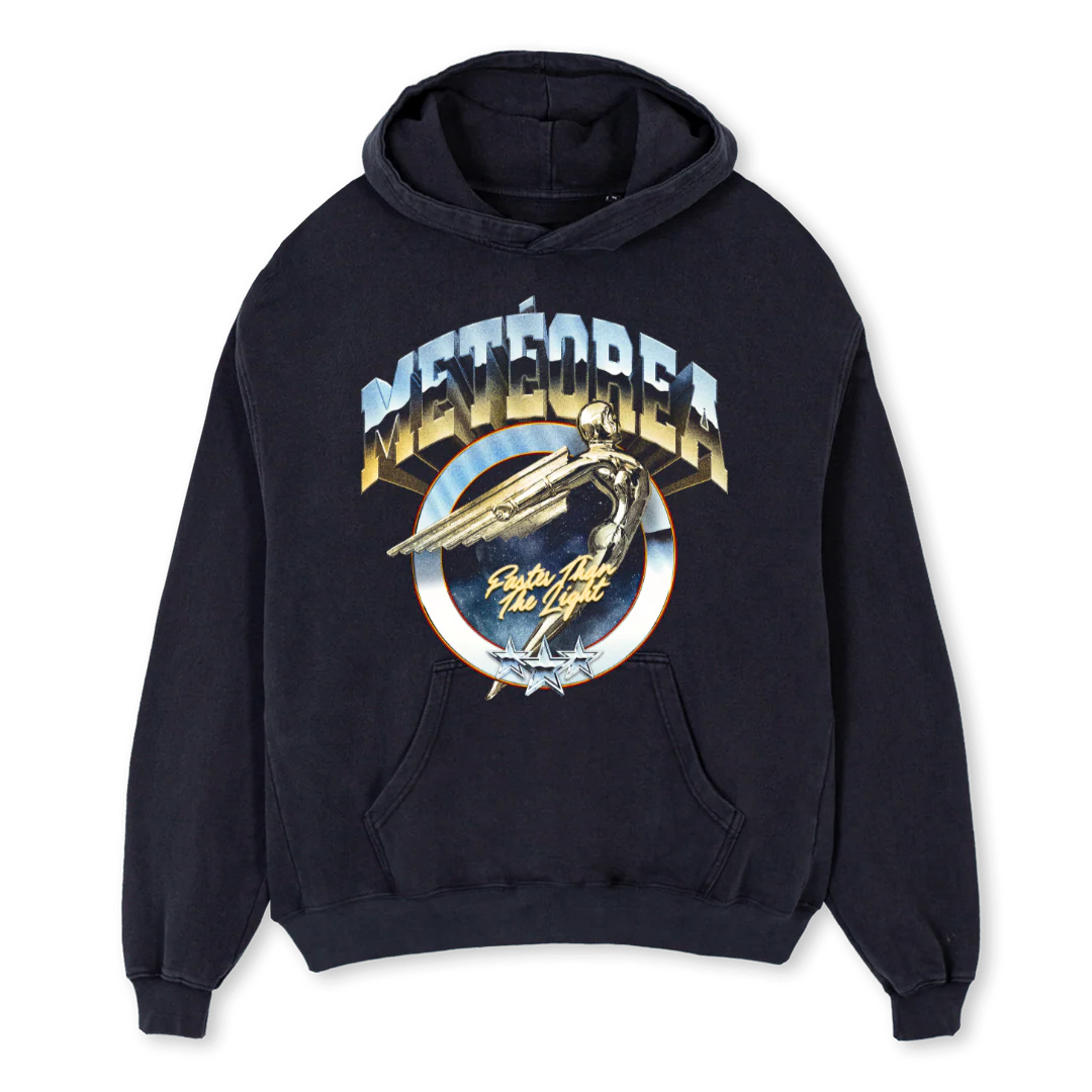 STATUE Vintage Black Oversized Hoodie.