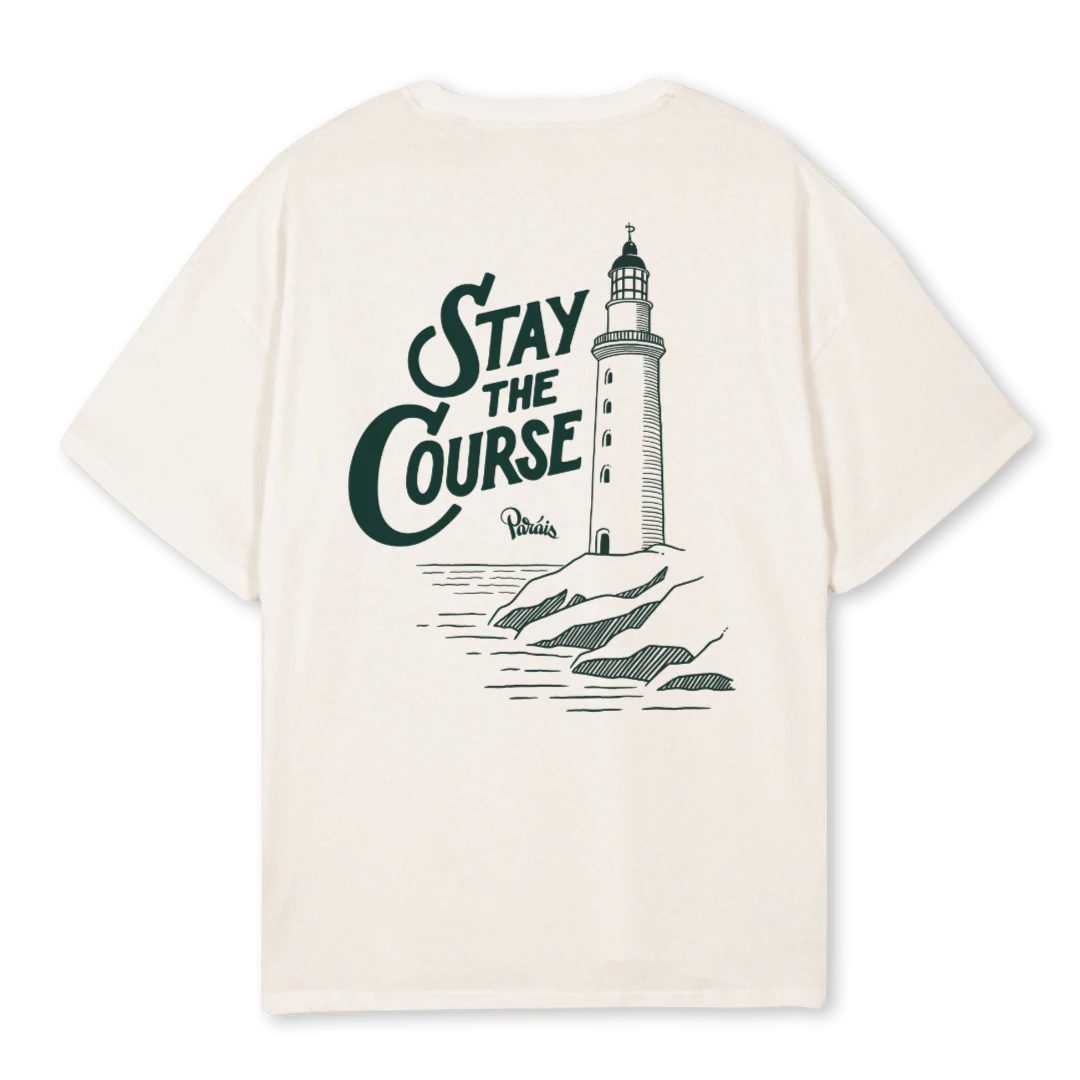STAYTHECOURSE Vintage White Oversized Tee. - Image 2