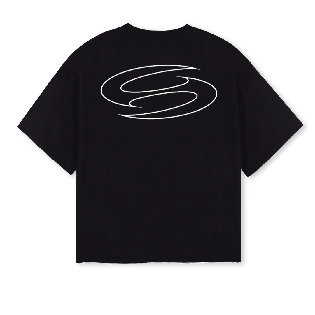 STNBOXTEEBLK Black Oversized Boxy Tee. - Image 2
