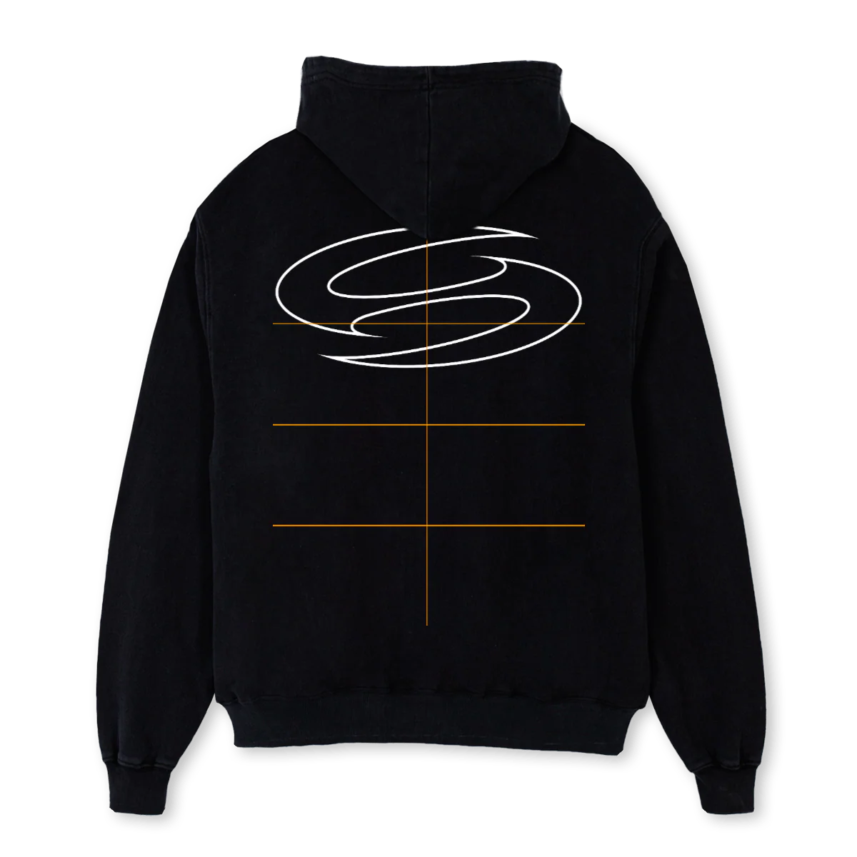 STNZUHDBLK Black Oversized Zipped Hoodie. - Image 2