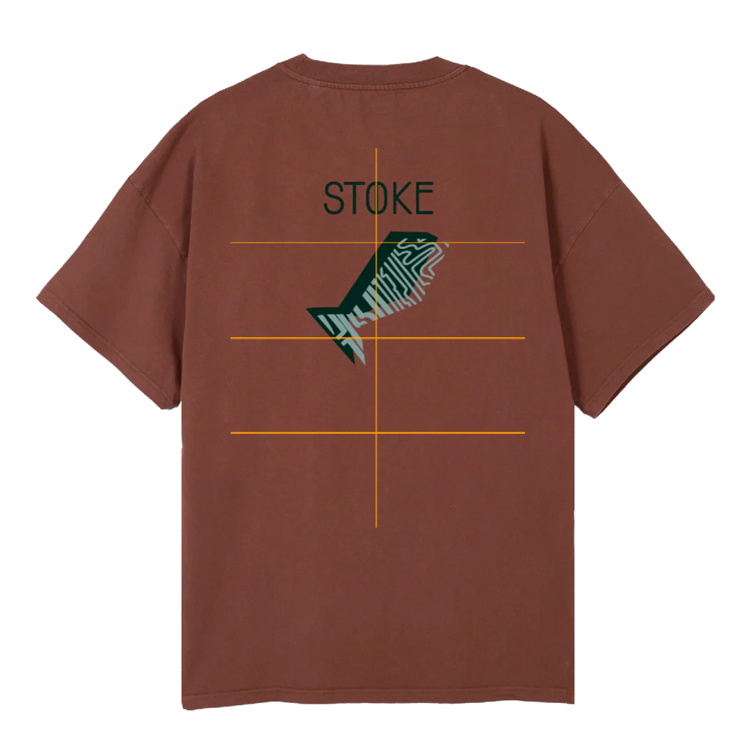 STOKSERVERFISHTEE Vintage brown Oversized Tee. - Image 2