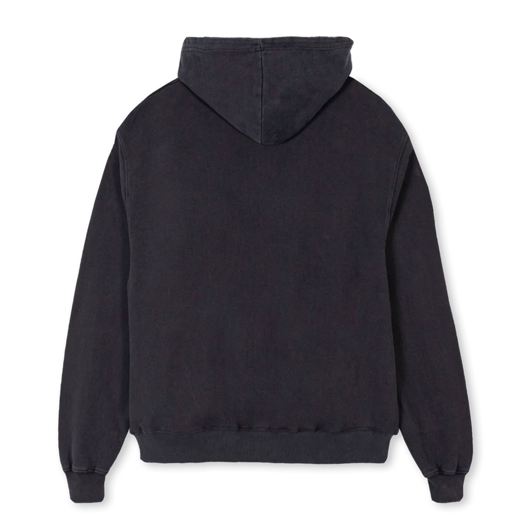STREETAPPAREL Vintage Black Oversized Zipped Hoodie. - Image 2
