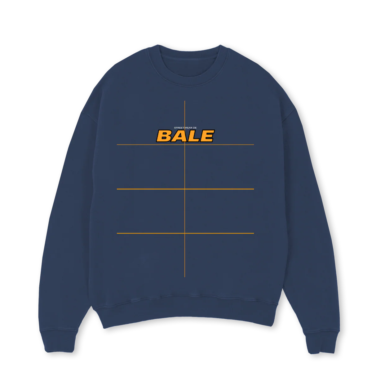 STREETWEARDEBALE Navy Blue Oversized Crewneck Sweater.