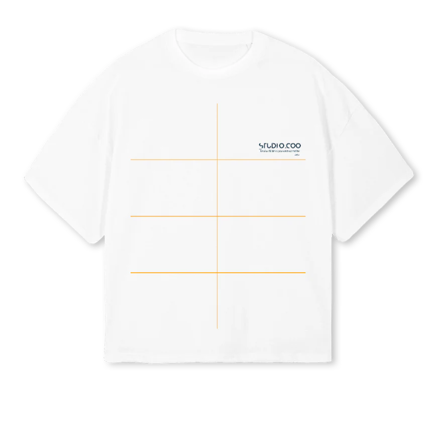 STUDIOCOOOLSEN White Oversized Boxy Tee.