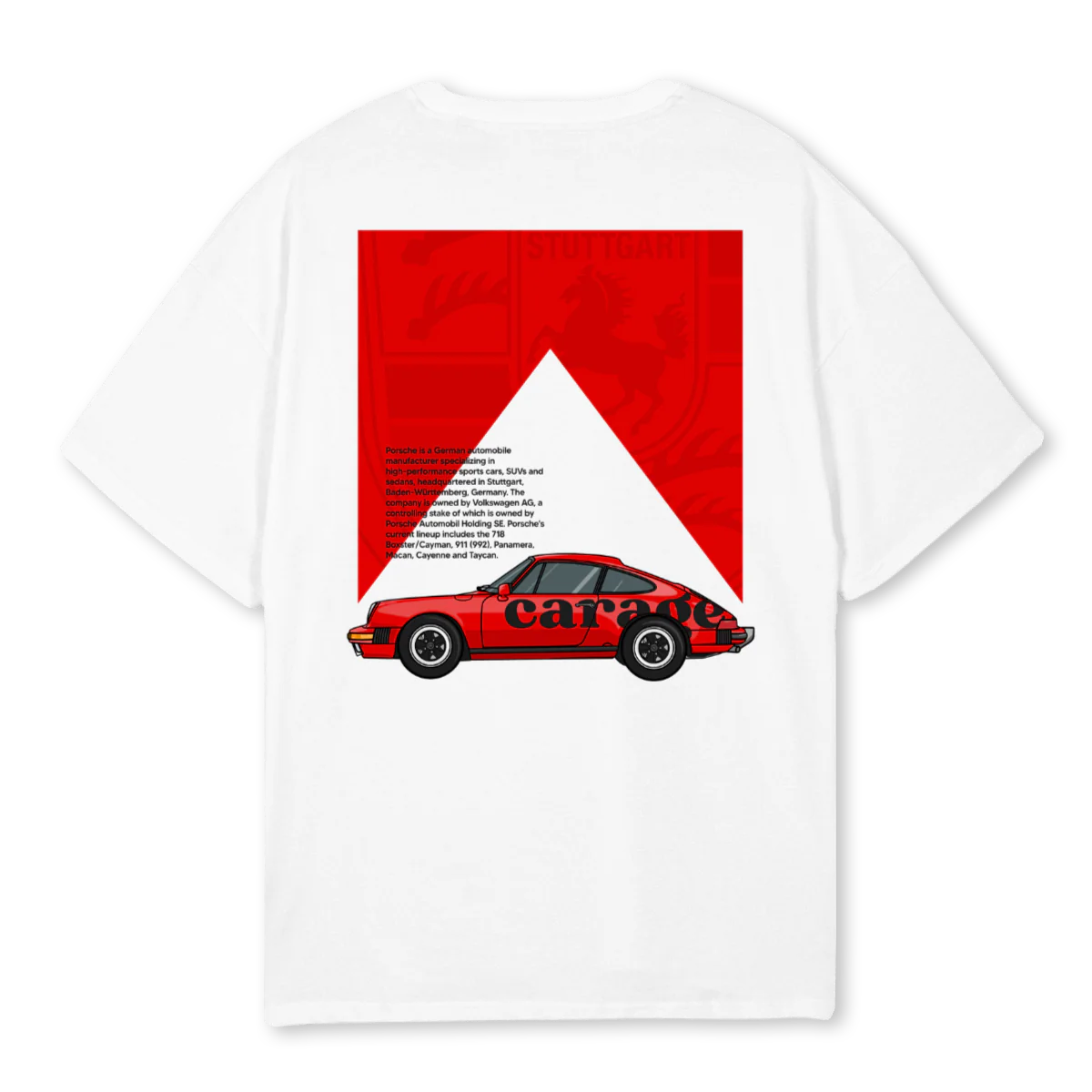 STUTTGART White Oversized Tee. - Image 2