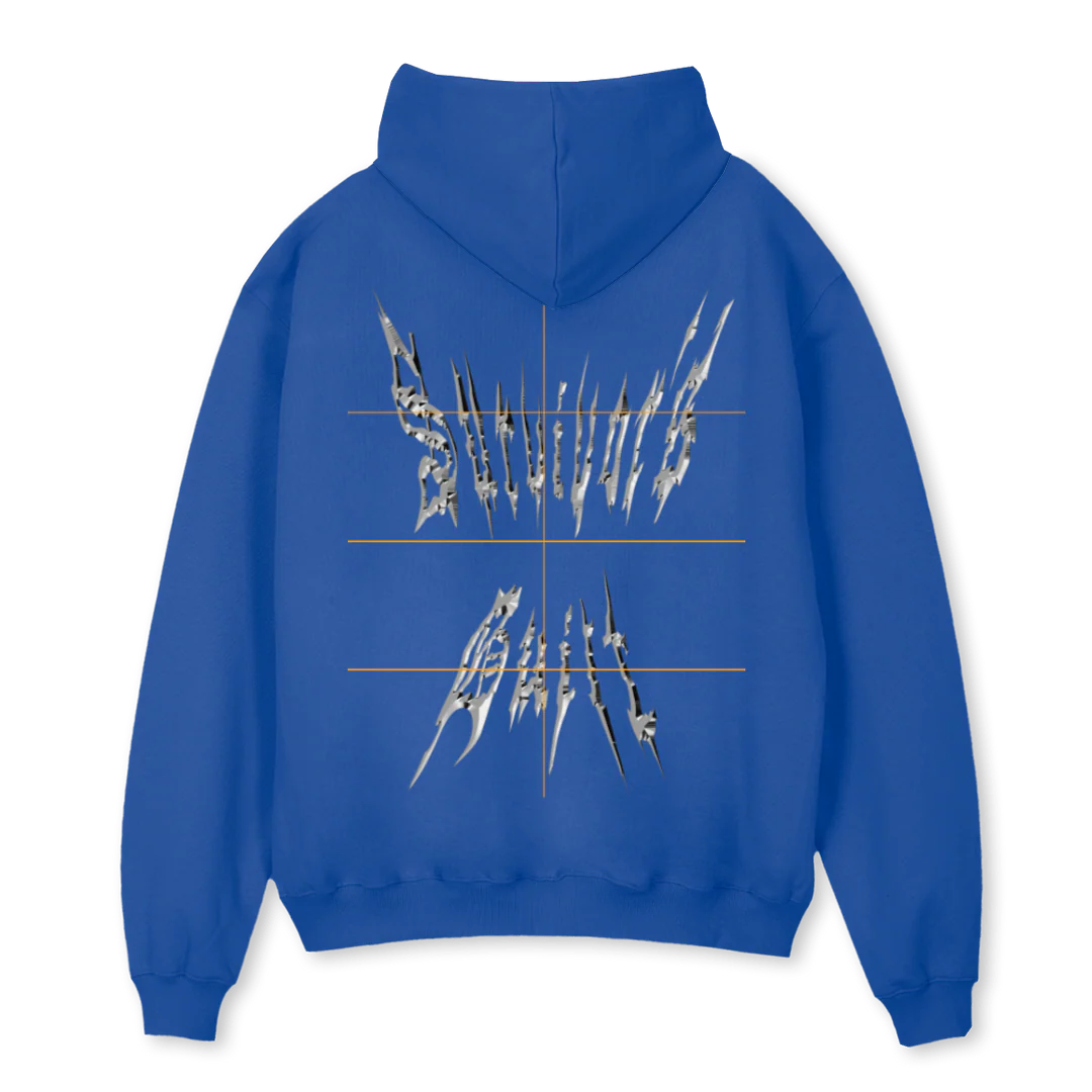 SURVIVORS GUILT Cobalt Blue Oversized Hoodie. - Image 2