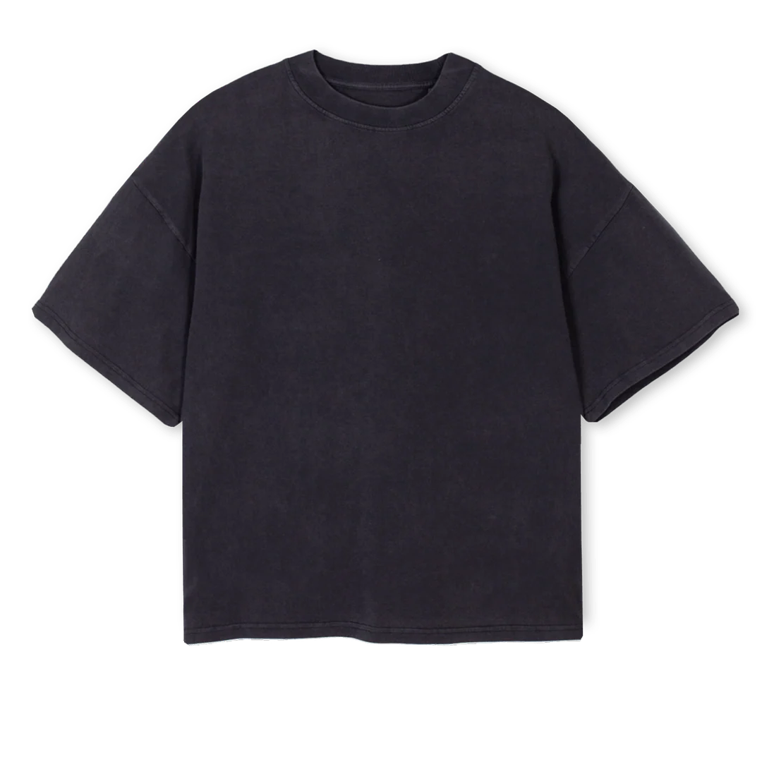 SVART TSH Vintage Black Oversized Boxy Tee.