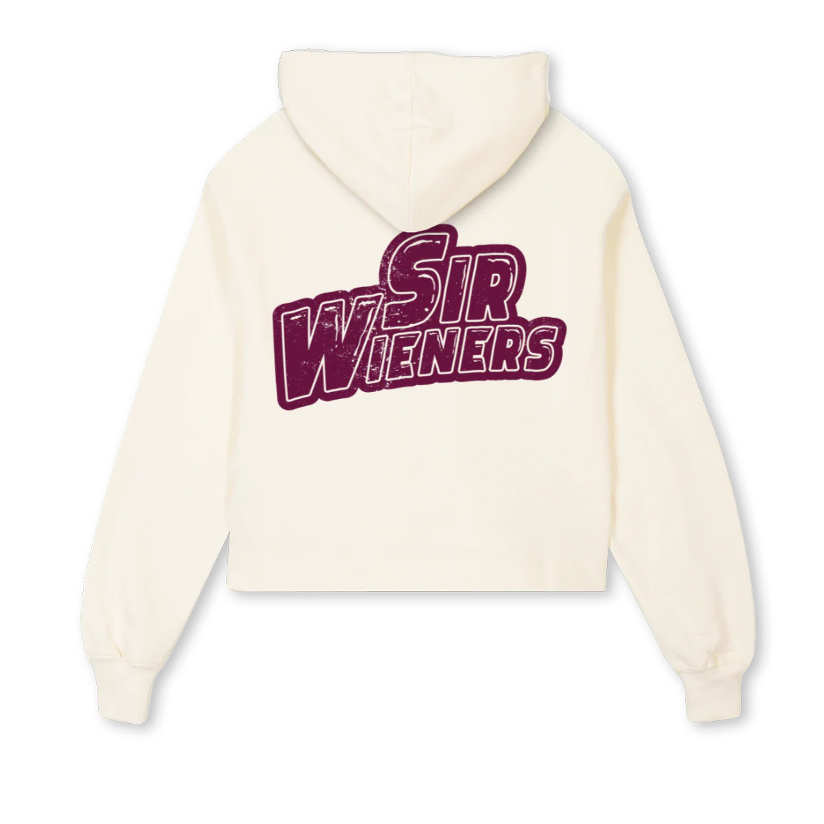 SWCROPPURP Cream Cropped Hoodie. - Image 2