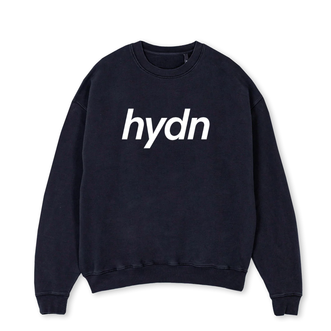 SWEATTWO Vintage Black Oversized Crewneck Sweater.