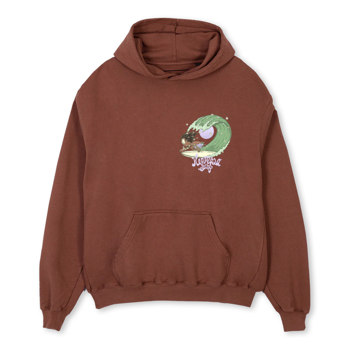 SWELLDAY Vintage Brown Oversized Hoodie.