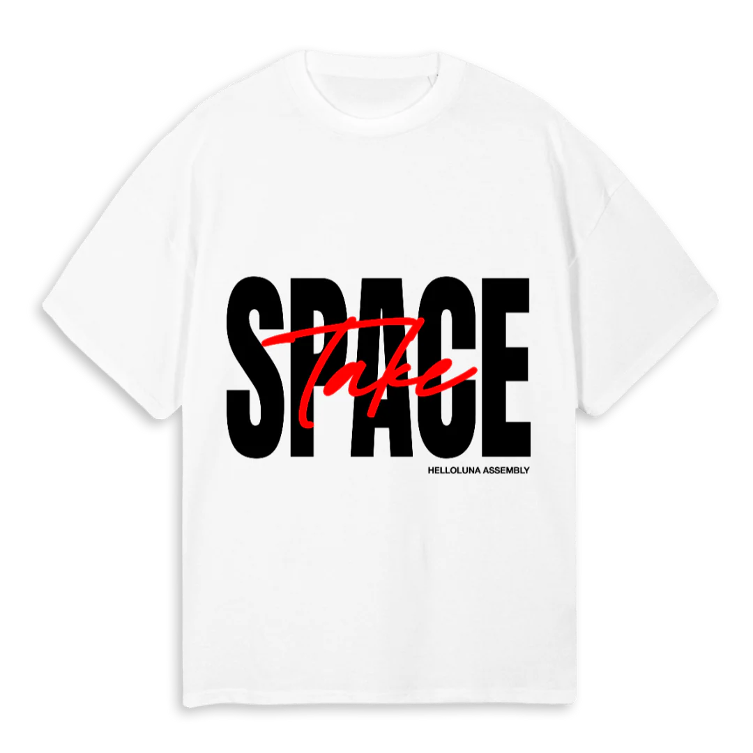 TAKESPACE White Oversized Tee.