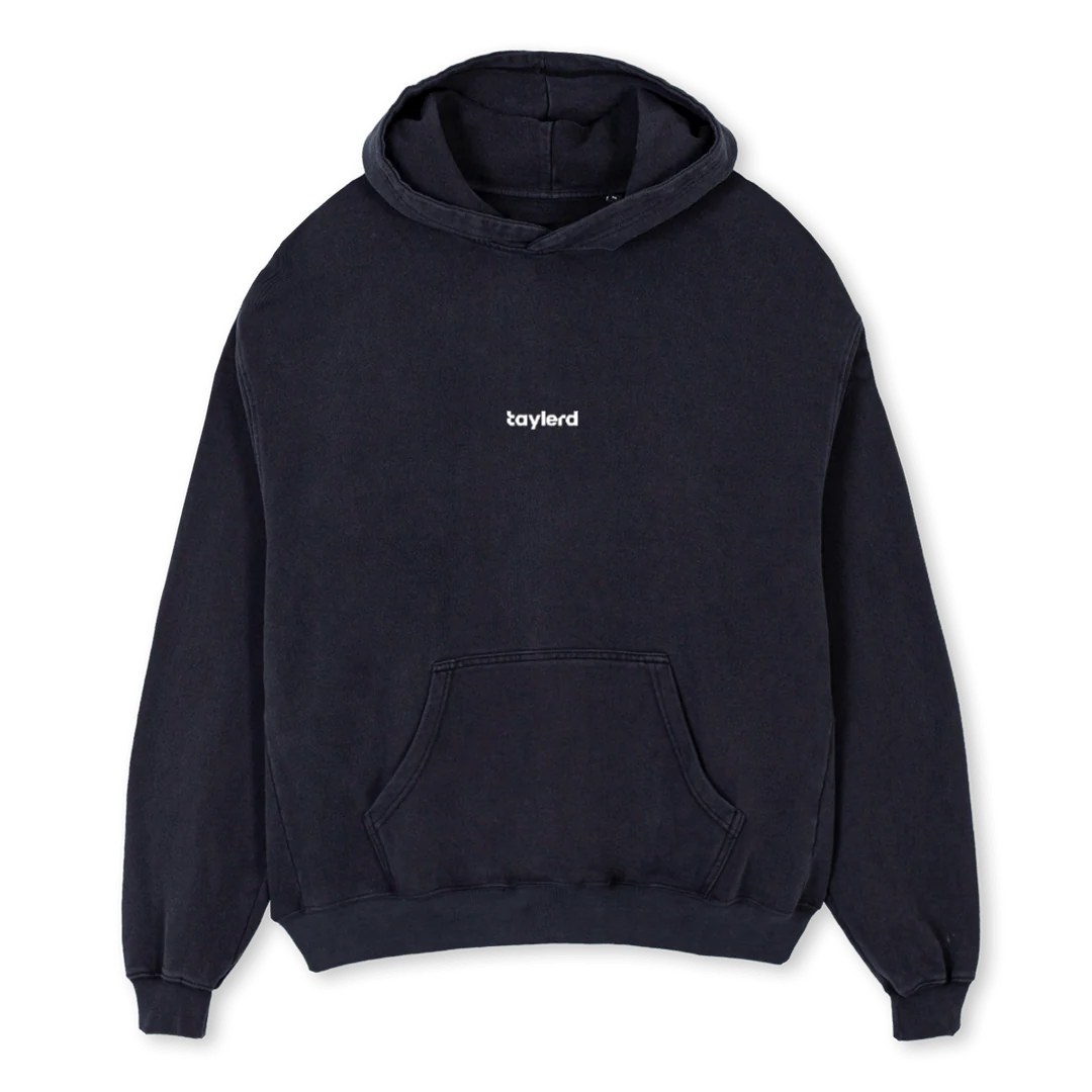 TAYLERDHOODIE Vintage Black Oversized Hoodie.