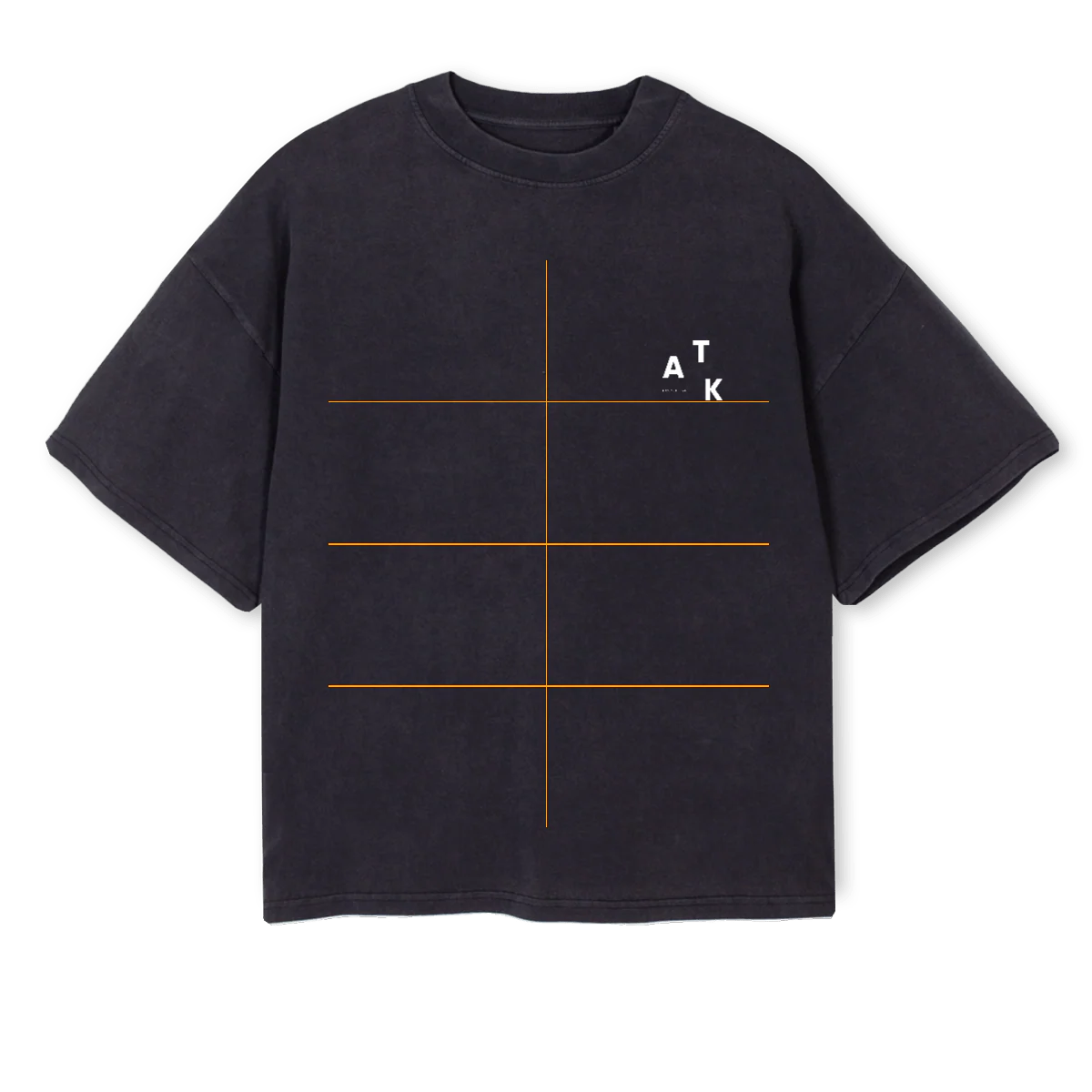 TBOXYMENVINTAGEBLACK Vintage Black Oversized Boxy Tee.