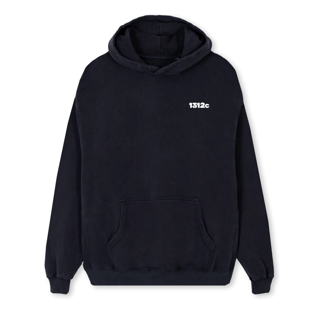 TDC WH Vintage Black Regular Hoodie.