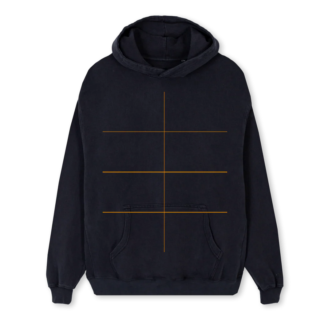 TDUSA Vintage Black Regular Hoodie.