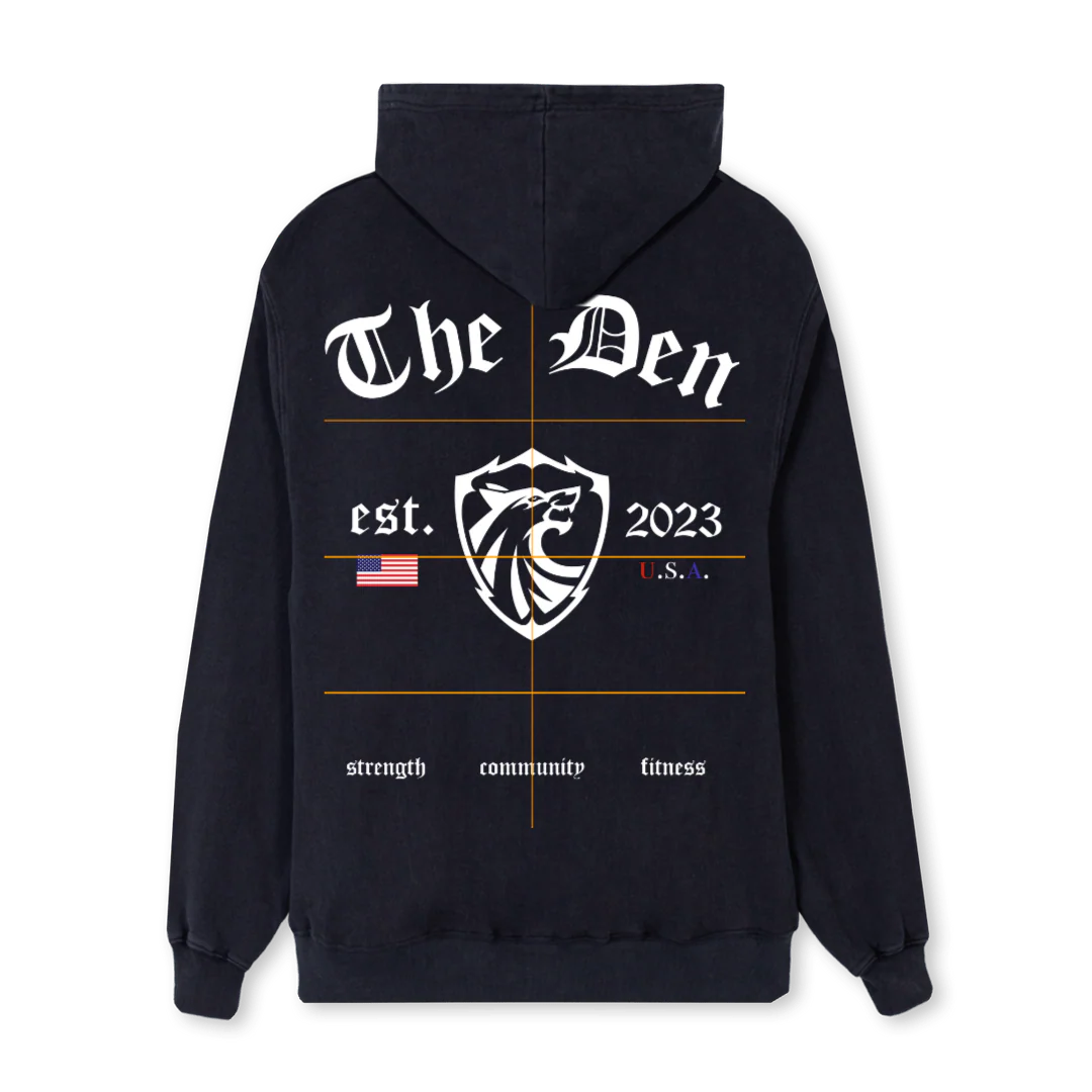 TDUSA Vintage Black Regular Hoodie. - Image 2