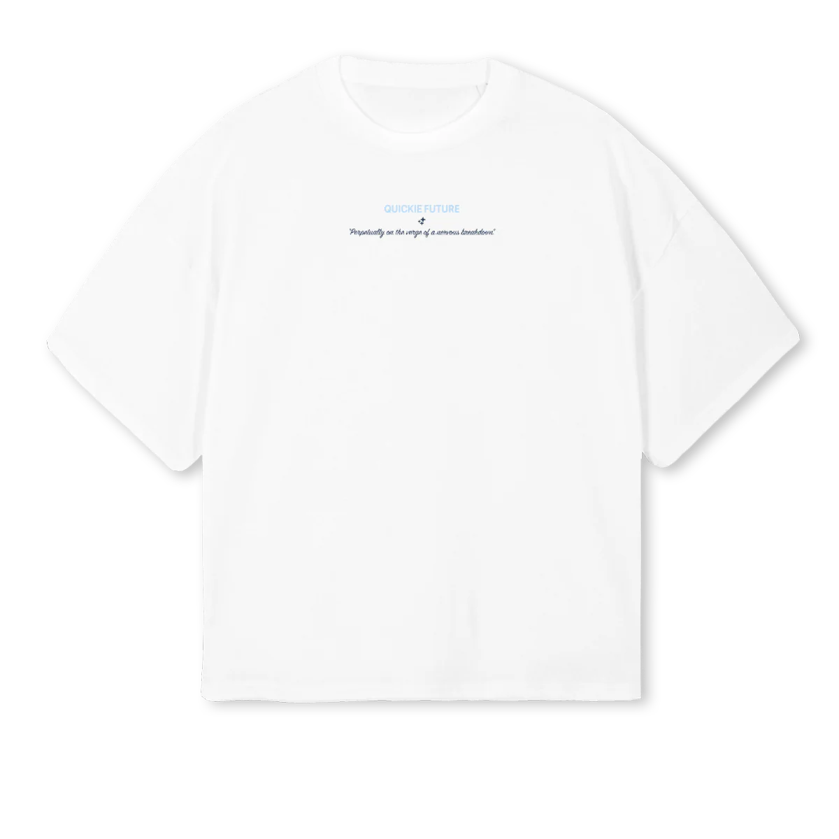 TEEBREAKDOWN White Oversized Boxy Tee.