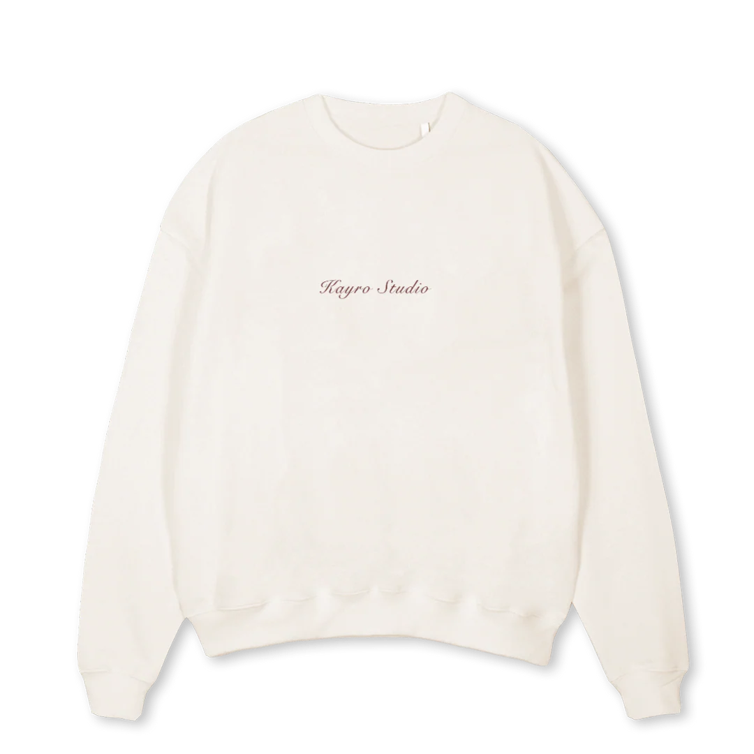 TENISSUDADERA Vintage White Oversized Crewneck Sweater.