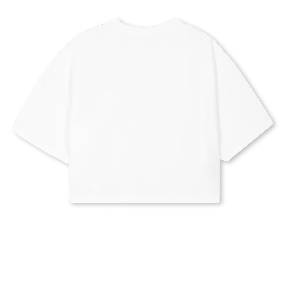 TEQ White Cropped Oversized Tee. - Image 2