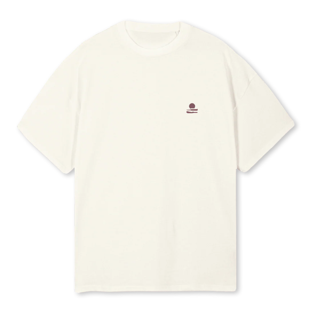 TESTONE Cream Oversized Tee.