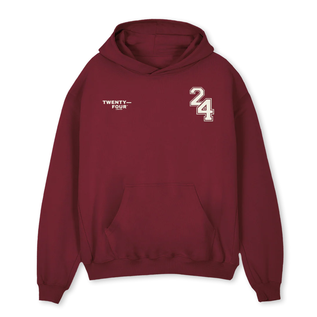 TFHOODIEBURGUNDY Burgundy Oversized Hoodie.