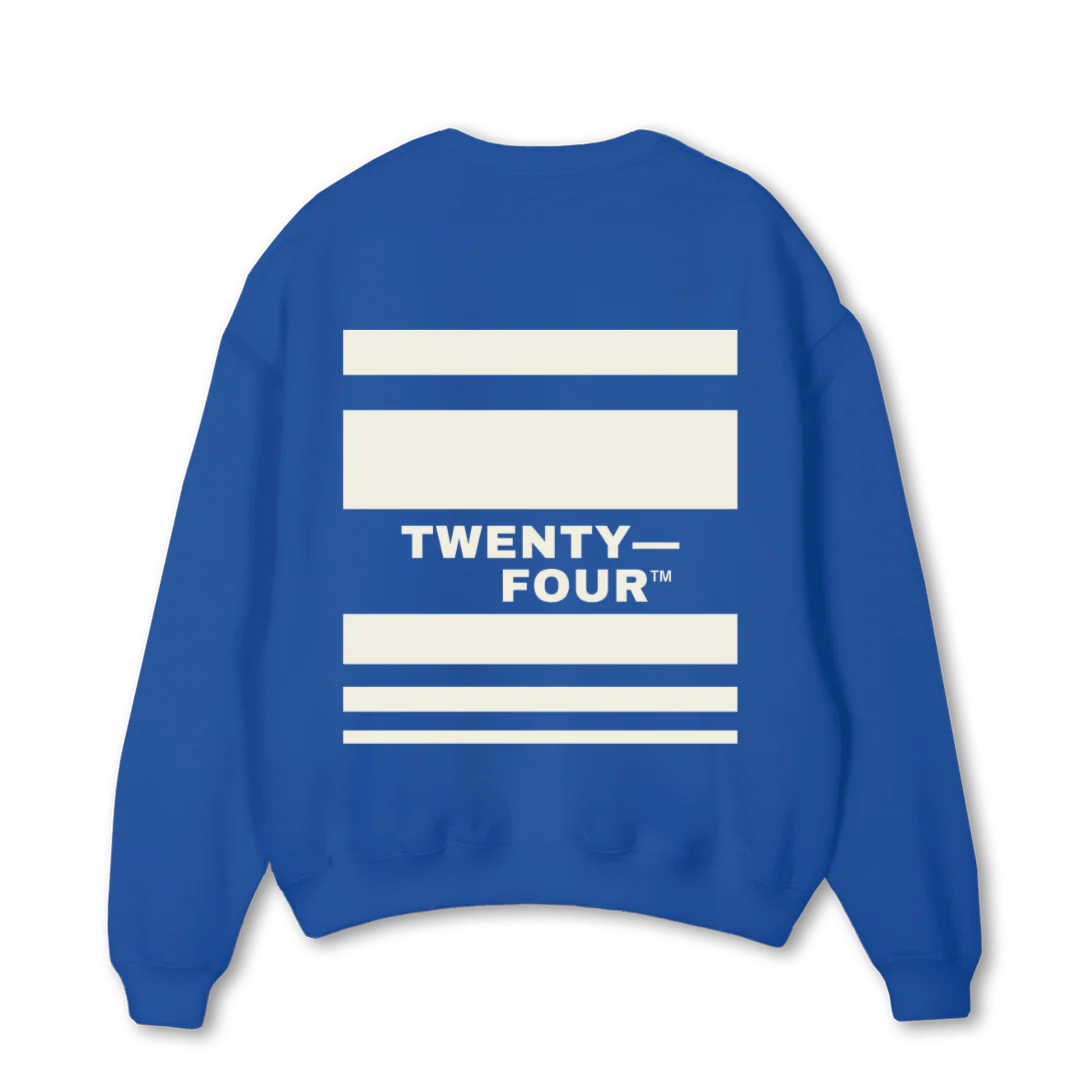 TFSWEATERBLUE Cobalt Blue Oversized Crewneck Sweater. - Image 2